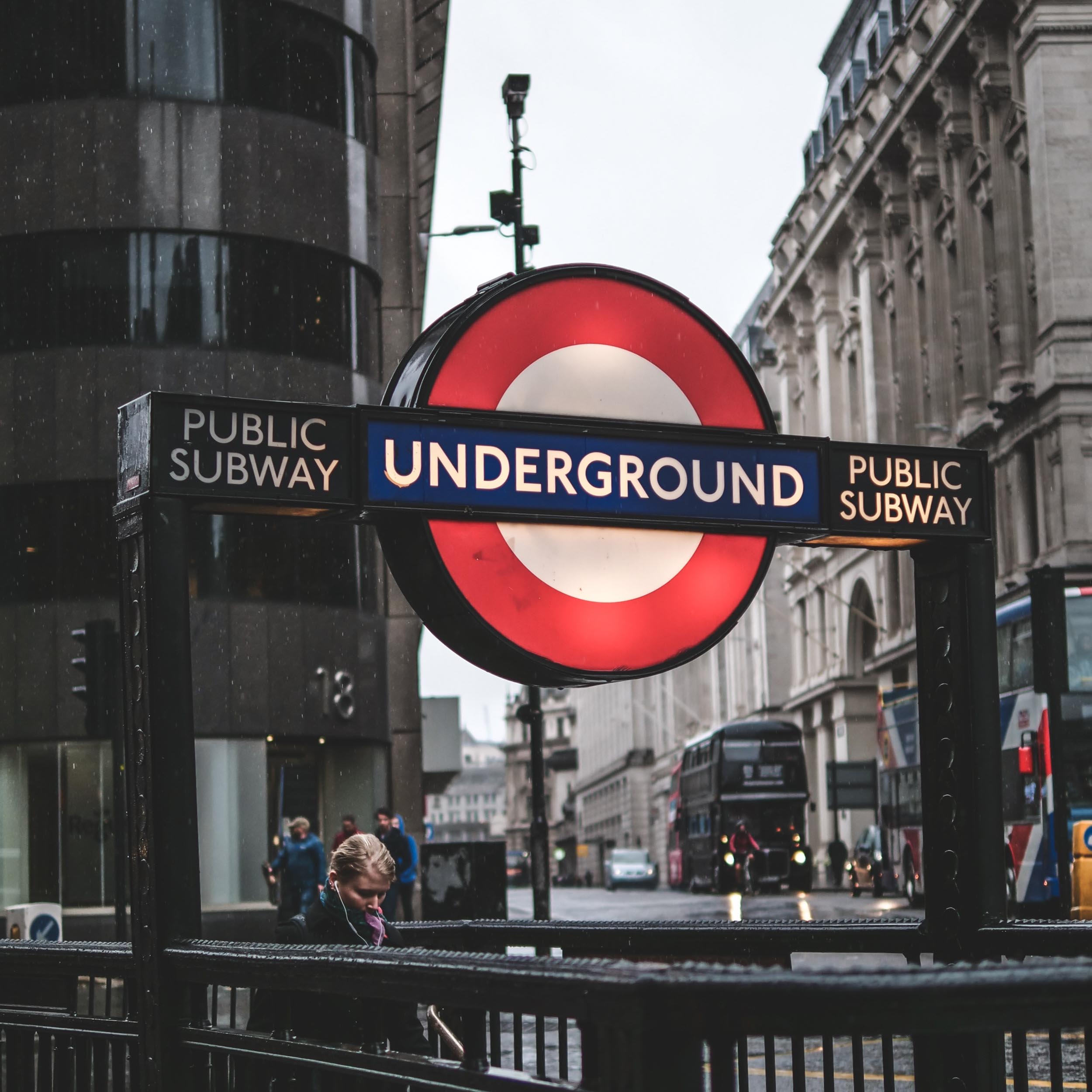 underground station sign in street