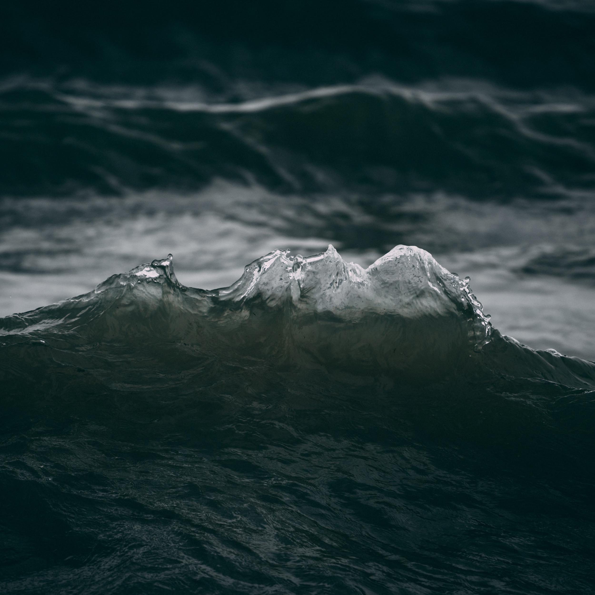 splashing water wave in a lake