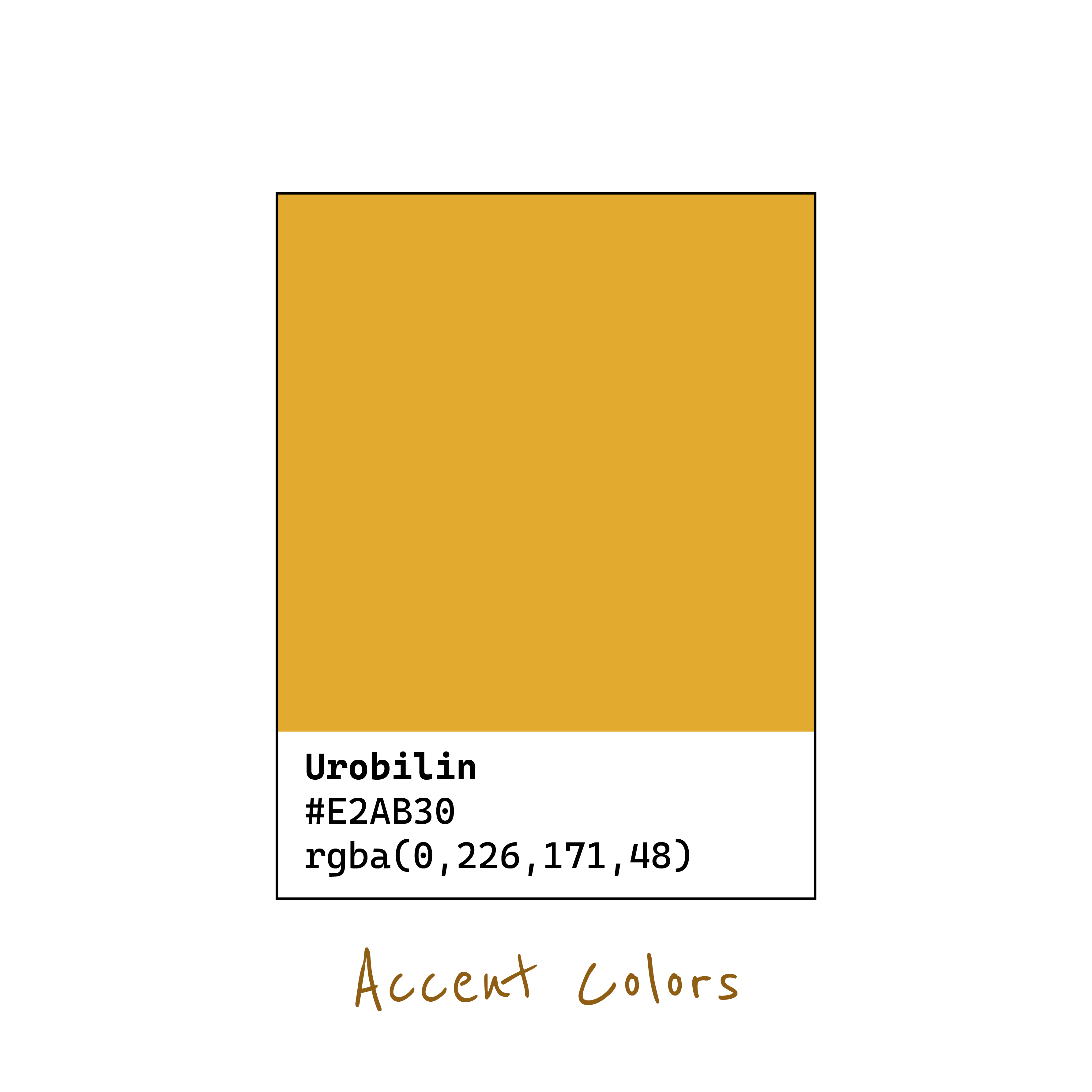 color card showing the color urobilin