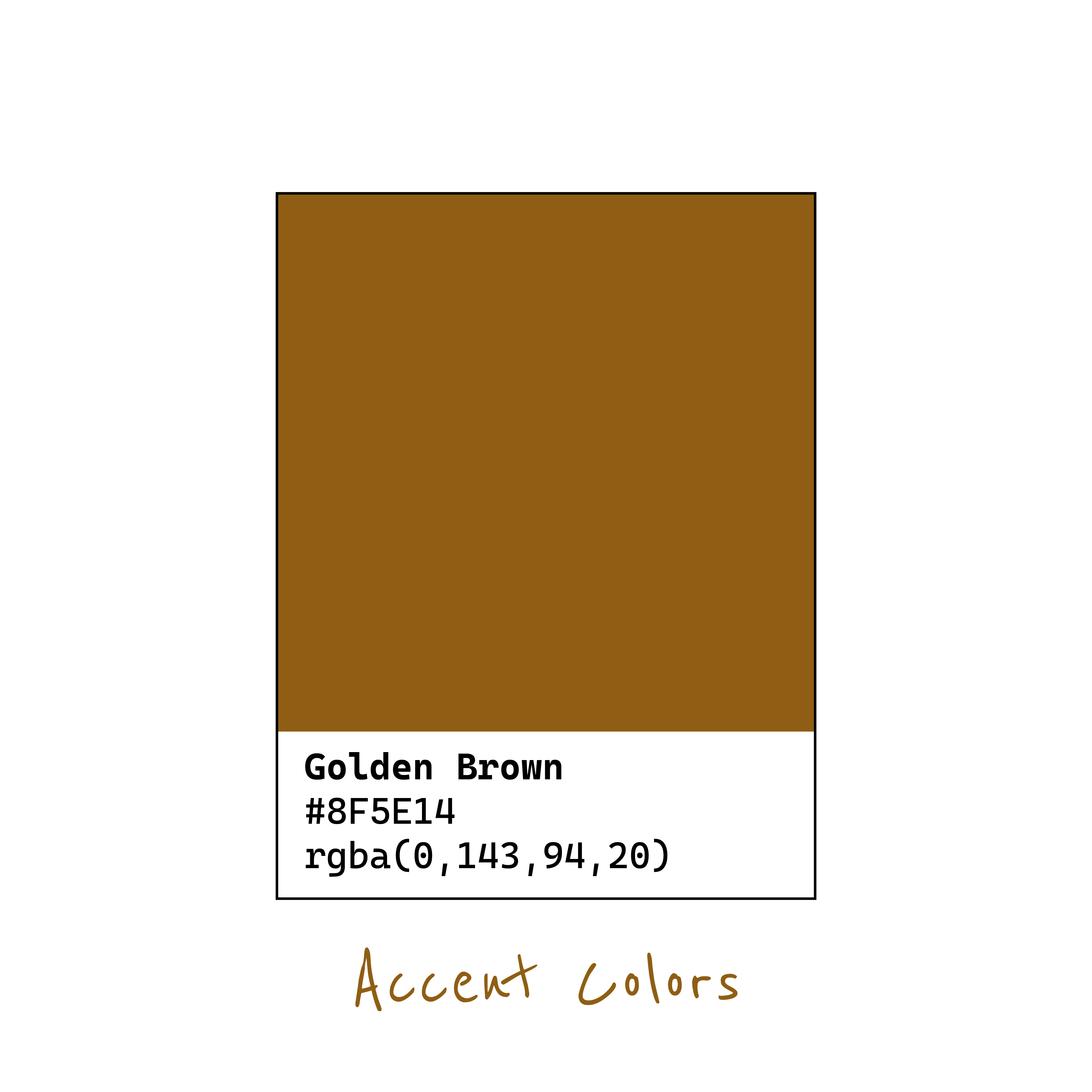 color card showing the color golden brown