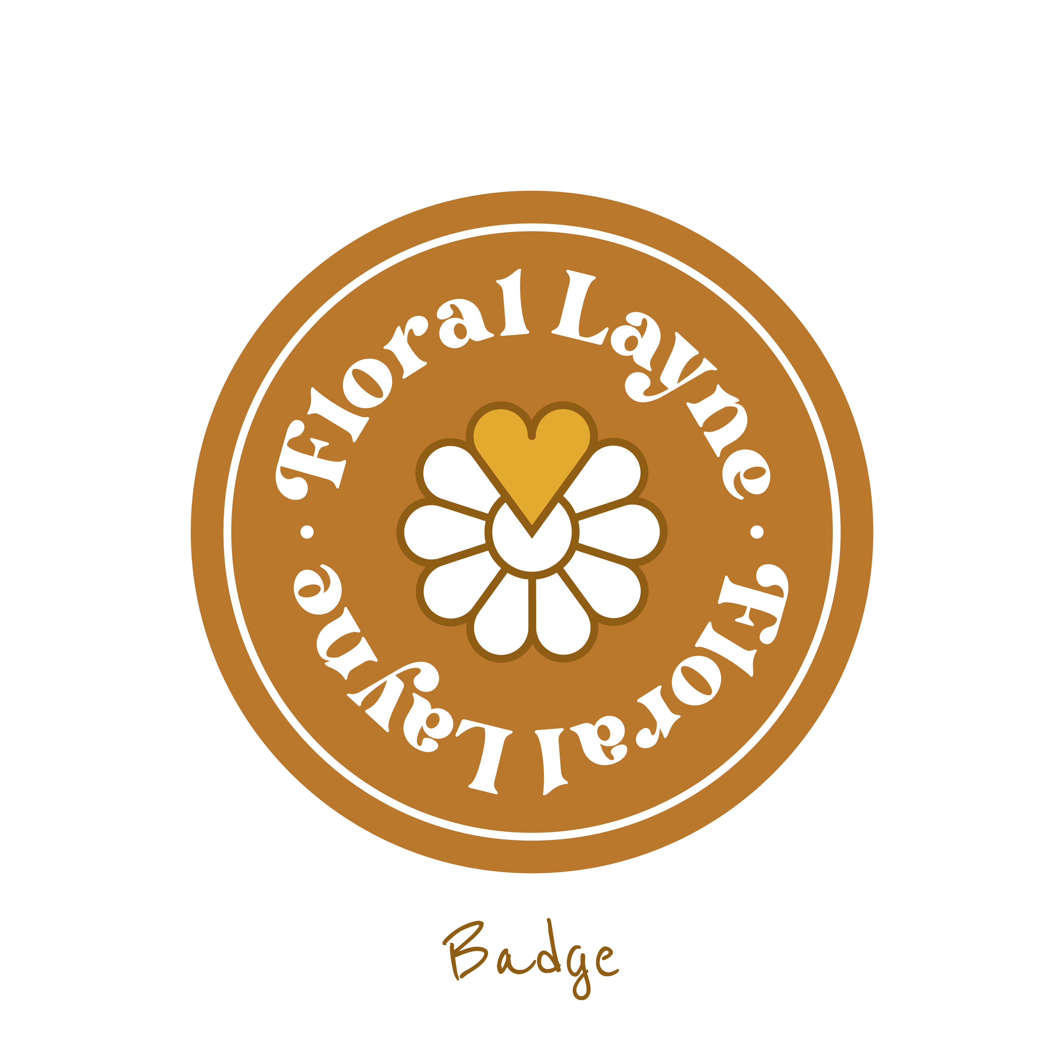 badge logo displaying a flower consisting of multiple hearts with one heart highlighted