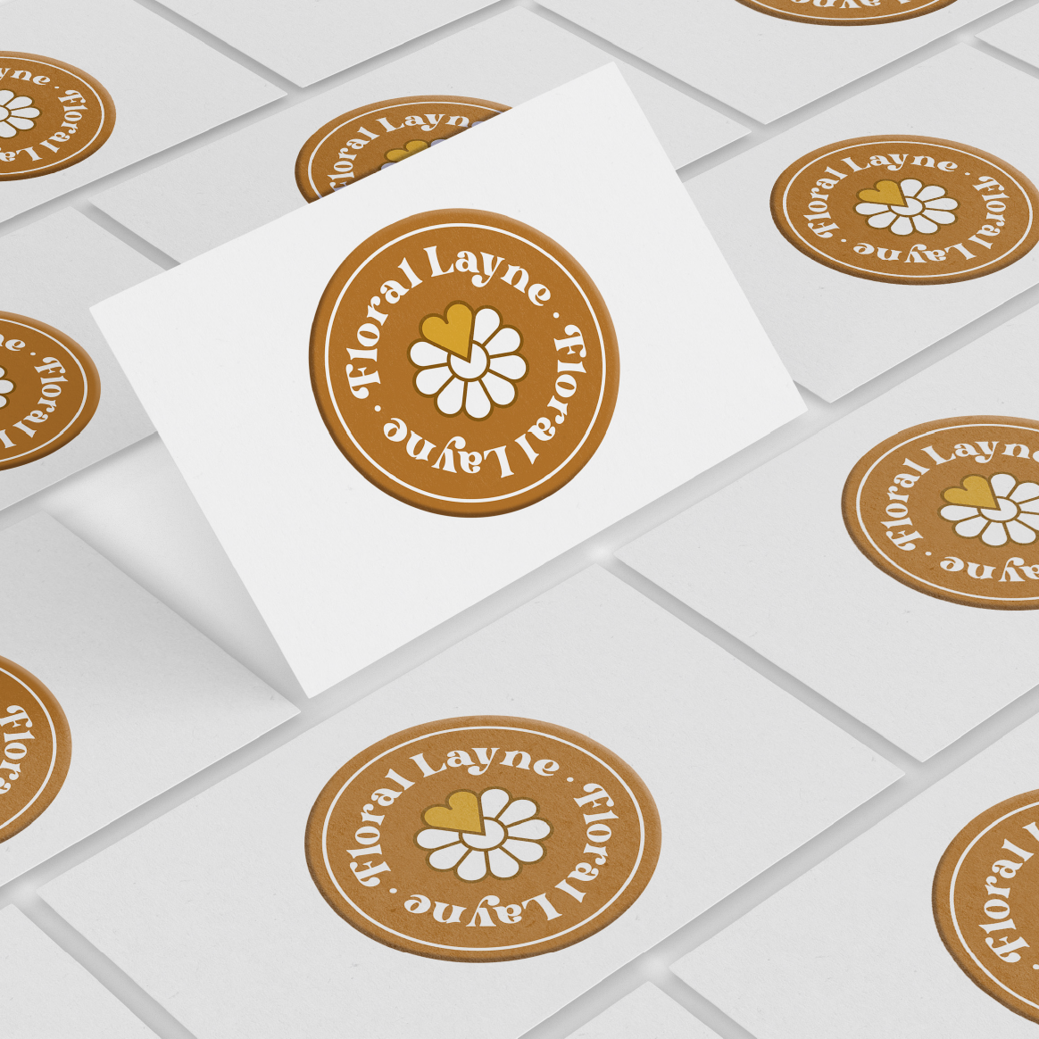 business card mockup with logo