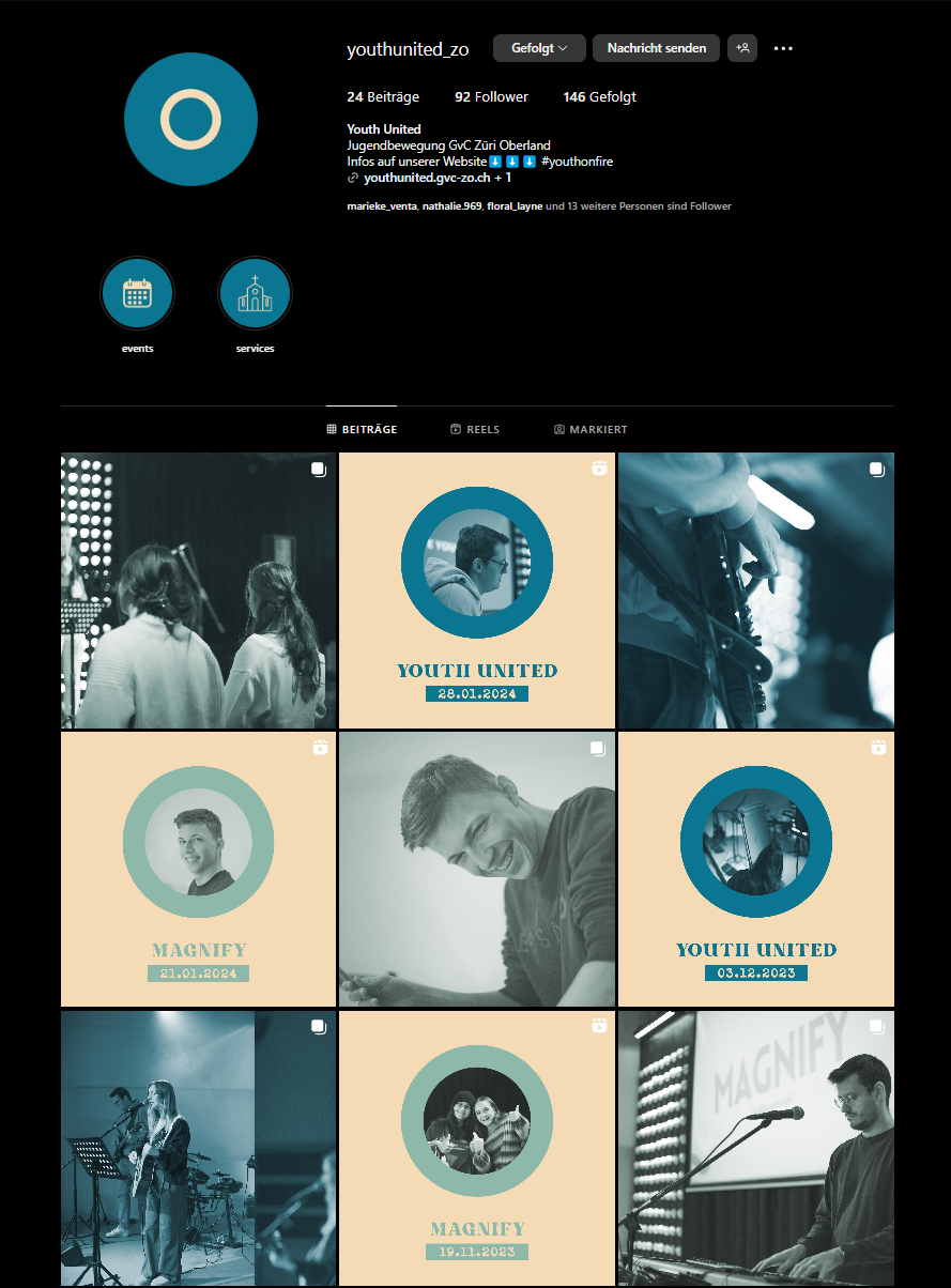 instagram feed with different posts