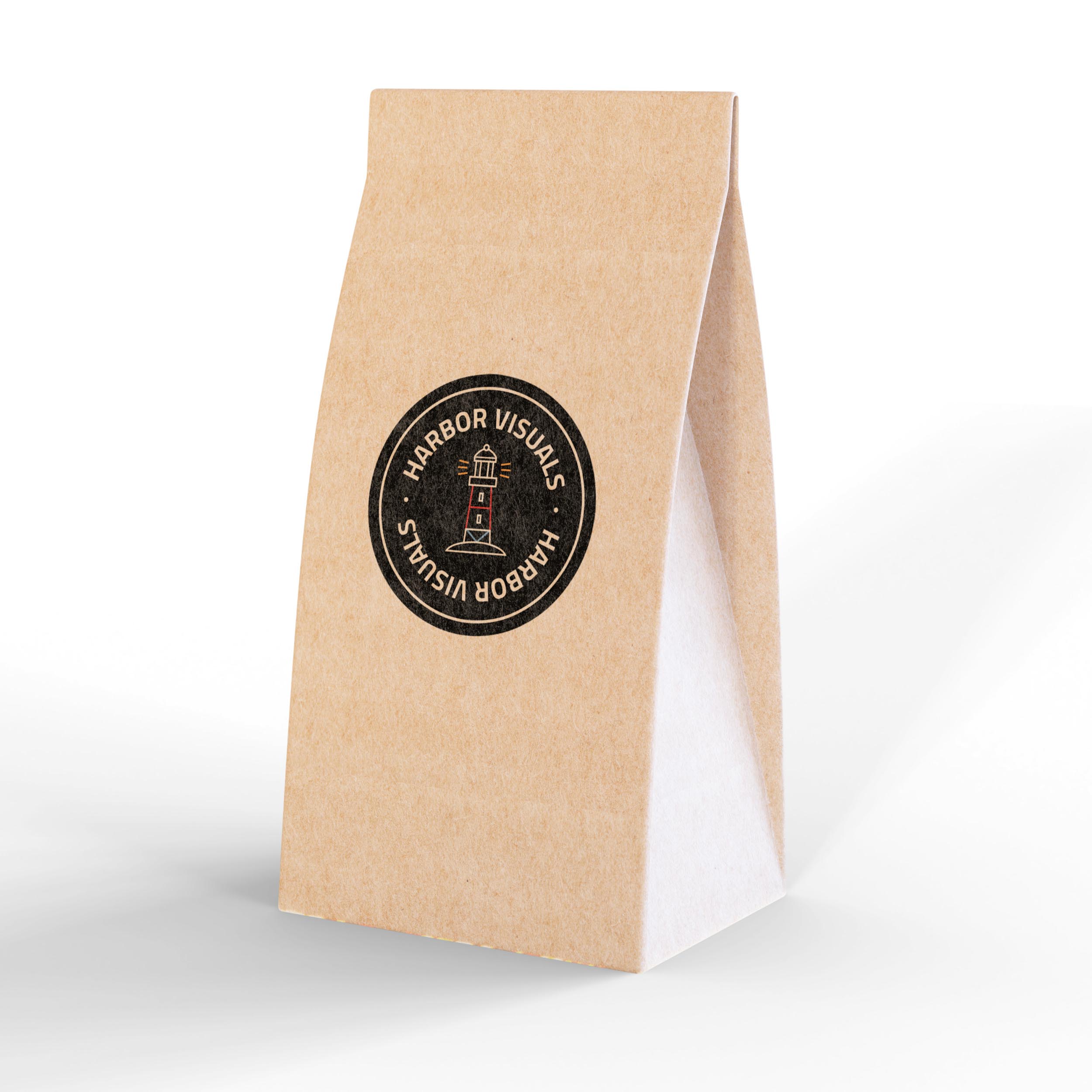 coffee packaging with logo on it